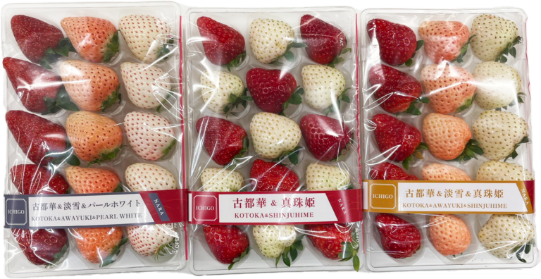J-Berry Tricolor Strawberries – Red, Pink & White